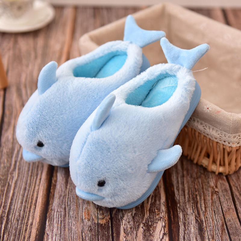 Children's Cotton Slippers Winter Cute Kids Home Shoes Non-slip Thermal Cotton Slippers