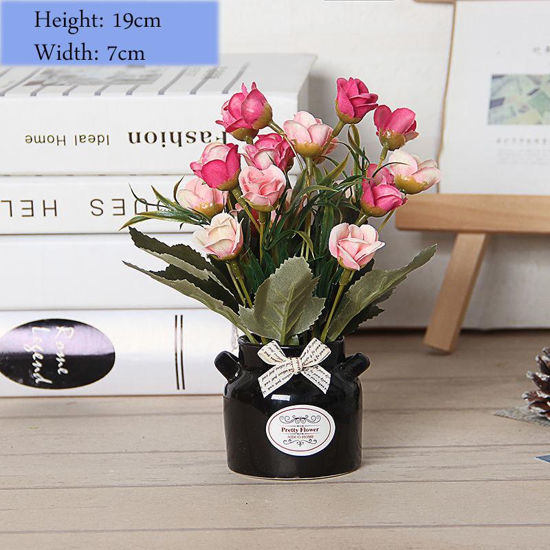 Ceramic Vase Fake Flower Flower Potted Plant Set Ornaments Home Decoration Ornaments