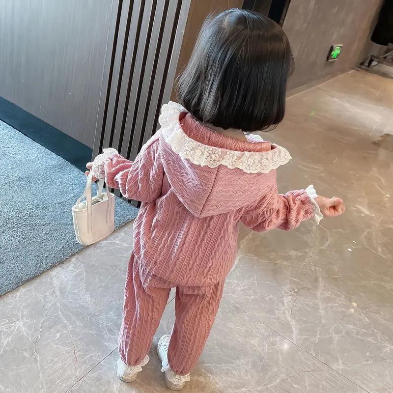 Girls' Sports Suits Spring and Autumn Clothes Children's Casual Suits Baby Girls Korean Two-piece Sets