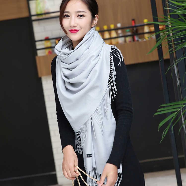 Women Scarf Cashmere Scarves Ladies Thicken Shawl Wrap Autumn Winter Pashmina Unisex Scarf