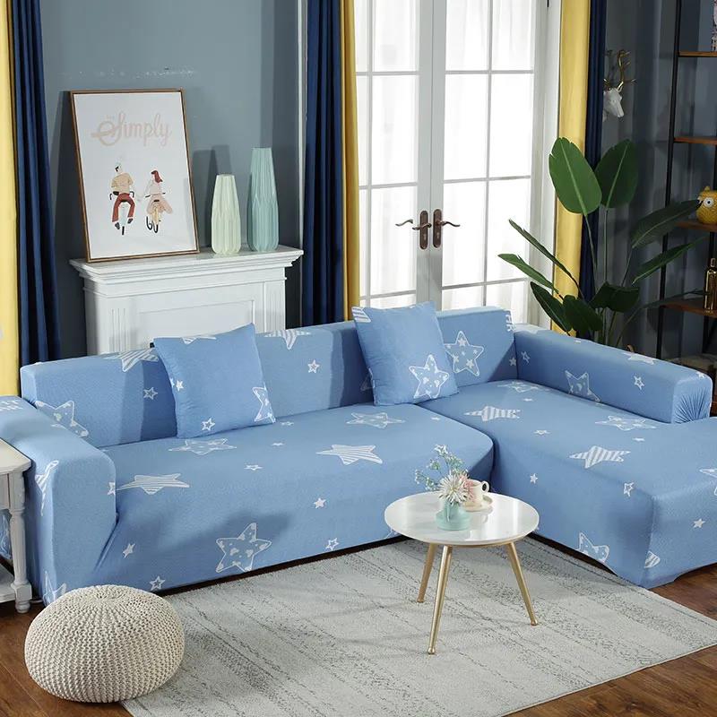 Nordic Style Living Room Decoration 1/2/3/4 Seat Printing Sofa Cover Flexible Sofa Cover, Living Room Sofa Cover Armchair Cover, Sofa Protection Cover