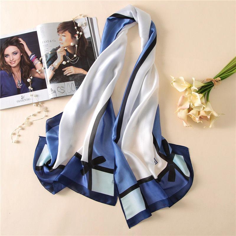 All-match Shawl Women's Silk Scarf Women's Ever-changing Scarf Long Autumn and Winter Warm Silk Gauze Women's Summer Sunscreen Shawl