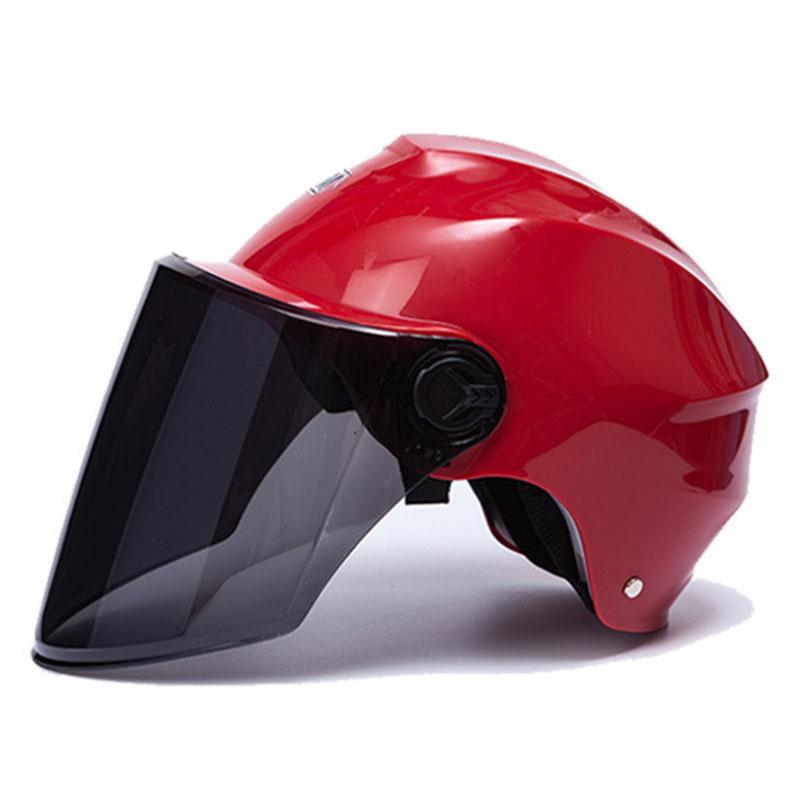 Electric Vehicle Helmet Spring and Summer Motorcycle Half Helmet Men and Women Four Seasons Universal Sunscreen Sunshade Light Battery Car Helmet