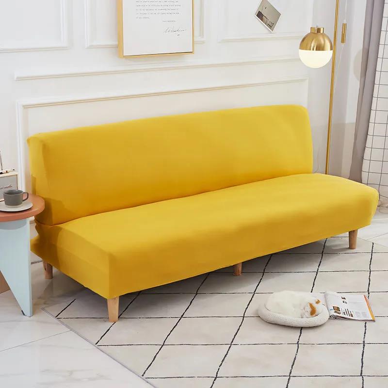 Armless Sofa Bed Covers Elastic Stretch Futon Slipcover Loveseat Couch Protector Home Decor