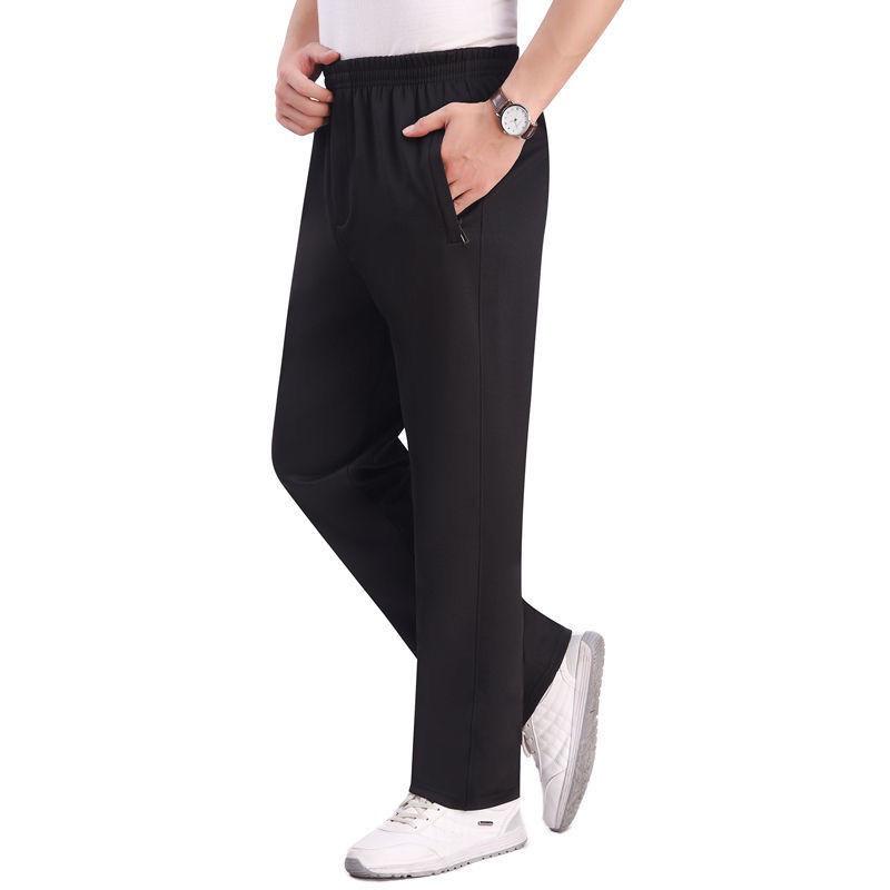 Middle-aged and Elderly Spring Sports Pants Loose Pants Men's Casual Elastic Waist Trousers