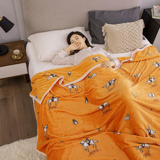 Winter Double-sided Plus Velvet Coral Velvet Warm and Breathable Bed Sheet Single-piece Thickened Non-slip Winter Warmth Bedding