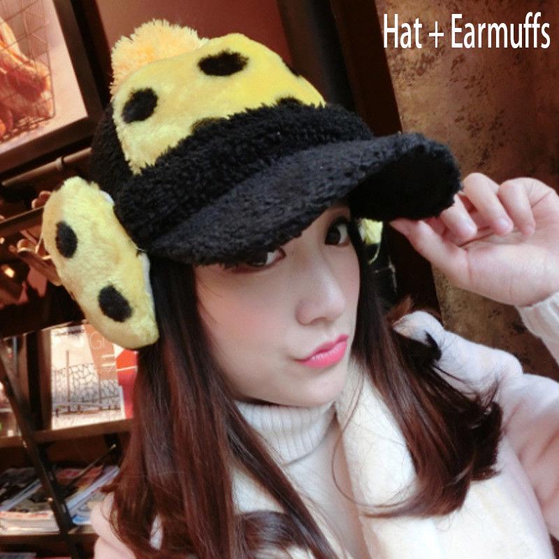 Windproof hat Autumn winter Warm hat Thick hat Fashion Woman hat Plush Cotton hat Trendy wild hat