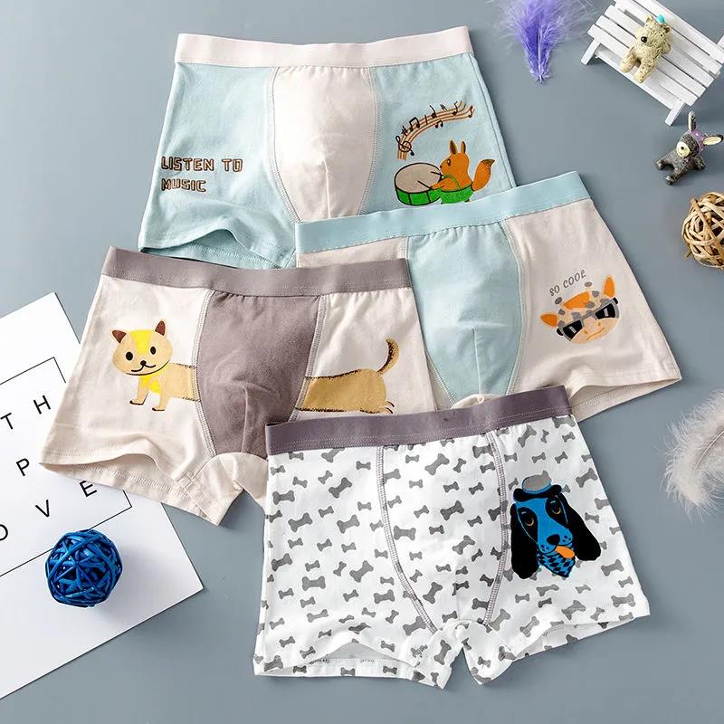 Cartoon Cotton Boys Briefs Underwear Kids Quality Blue Boy Panties Boys Clothes for 3 4 6 8 10 12 14 Years Old