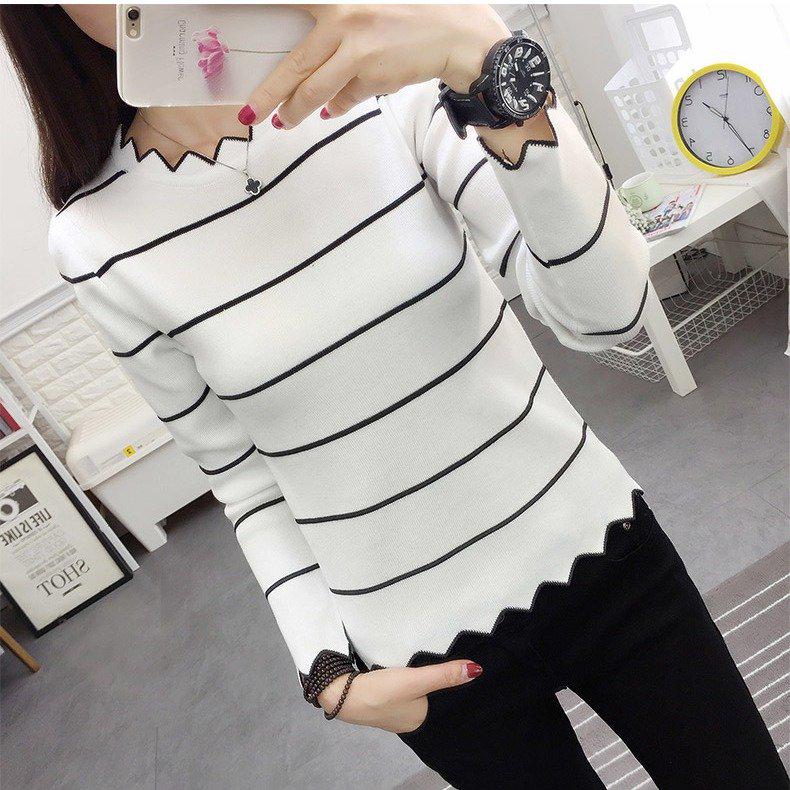 Knitting Sweater Women's Spring and Autumn Bottoming Shirt Wild Long Sleeve High Collar Sweater