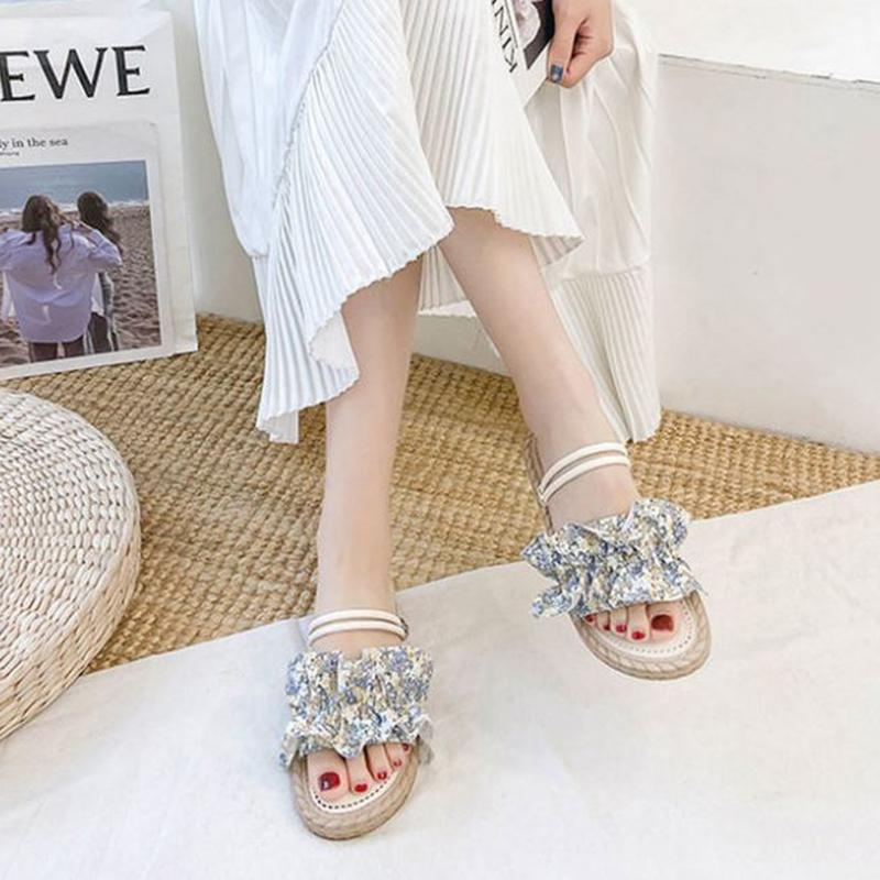 Flower Two-wear Sandals  Slippers  Women's Outer Wear Summer Fashion Comfortable  Breathable All-match Beach Shoes