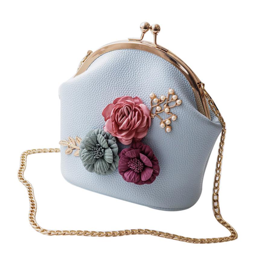 Fashion Women Shoulder bags PU Leather Stereo Flowers Bag luxury handbags women bags designer High Q