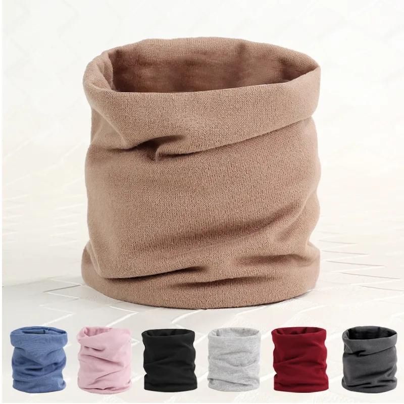 Women's Autumn and Winter Bib Pullover Scarf Korean Style Outdoor Windproof Cashmere Knitting Riding Warmth Cervical Spine Scarf Neck Collar Neckchief