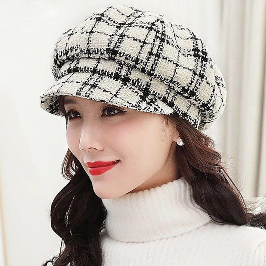 Fashion Woman hat Plush Cotton hat Trendy wild hat Windproof hat Autumn winter Warm hat Thick hat