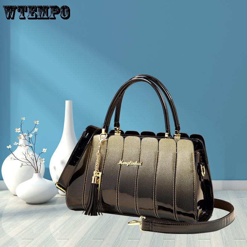 Crossbody shoulder bag simple casual ladies bag fashion fashion patent leather