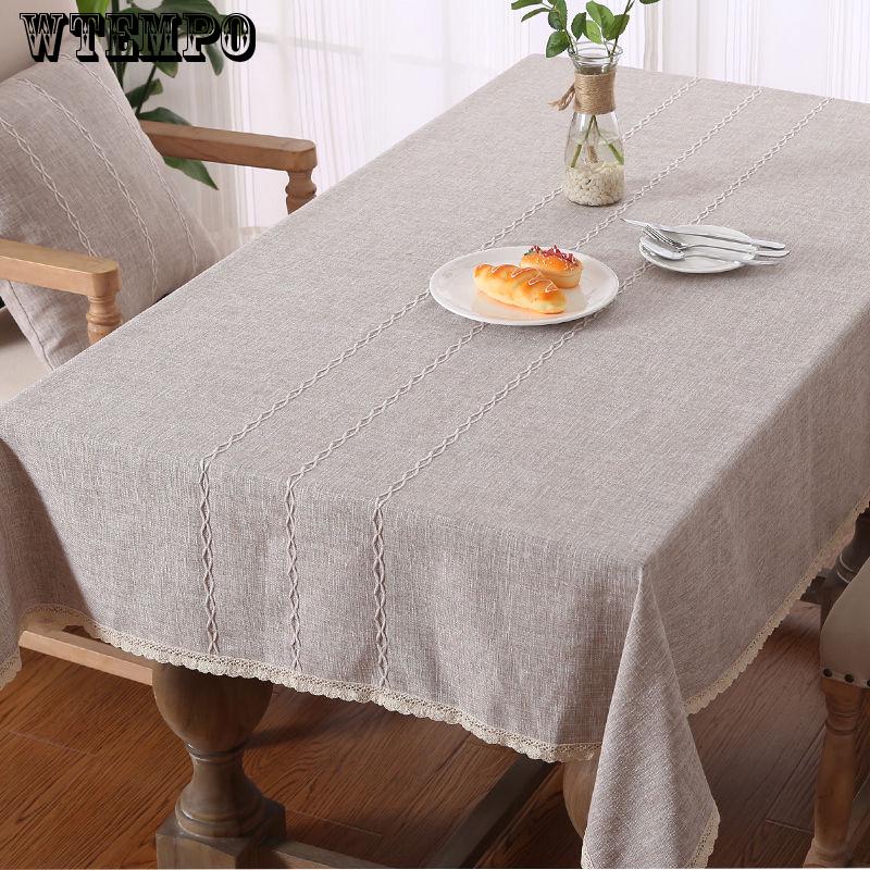 Padded Waterproof Coffee Table Restaurant Tablecloth Coffee Table Striped Tablecloth Fabric