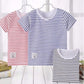 Children's Cotton Short-sleeved T-shirt Baby Boys and Girls Half-sleeved 0-6 Years Old Striped