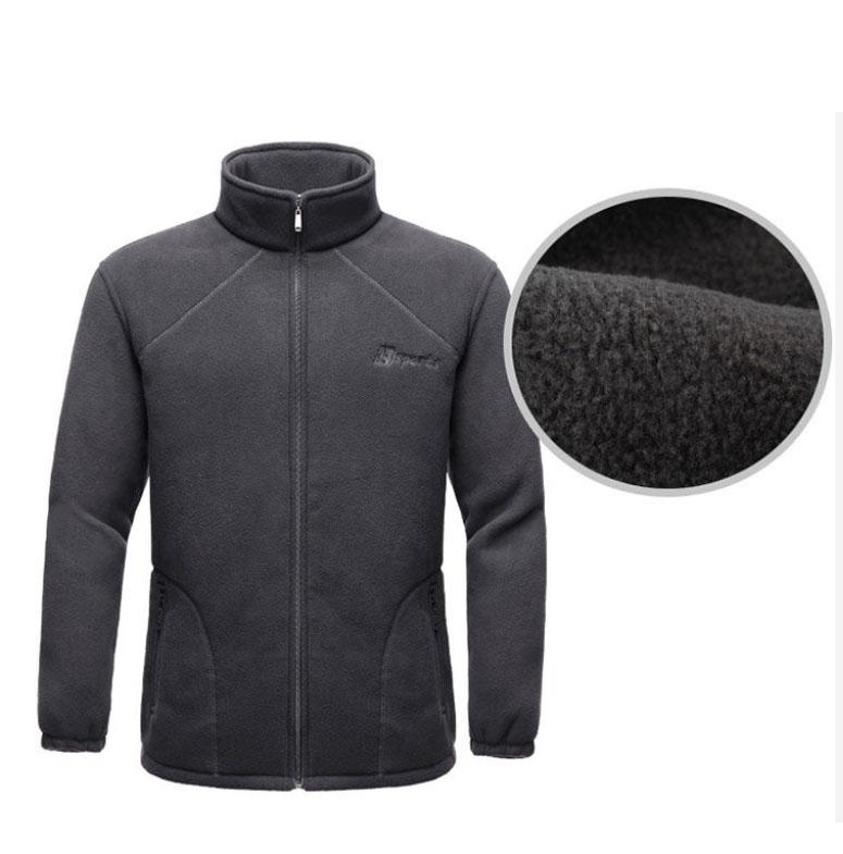 Middle-aged Men's Plus Size Jacket Autumn and Winter Thickened Fleece Jacket Dad Wear Fleece Sports Casual Jacket