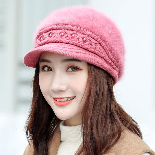 Plush Cotton hat Trendy wild hat Windproof hat Autumn winter Warm hat Thick hat Fashion Woman hat