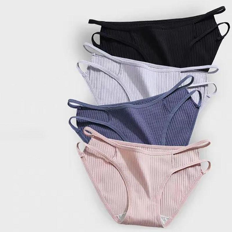 Antibacterial Cotton Crotch Sexy Ladies Panties Korean Style Seamless One-line Underwear