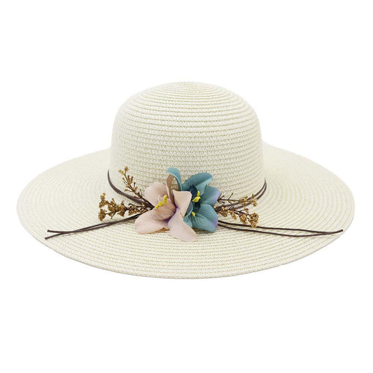 Hat Women Wide Brim Floppy Straw Sun Hat Sea Beach Foldable UV Protect Caps