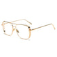 Retro Alloy Glasses Frame Women High Quality Oversized Transparent Eyeglasses Optical Myopia Glasses