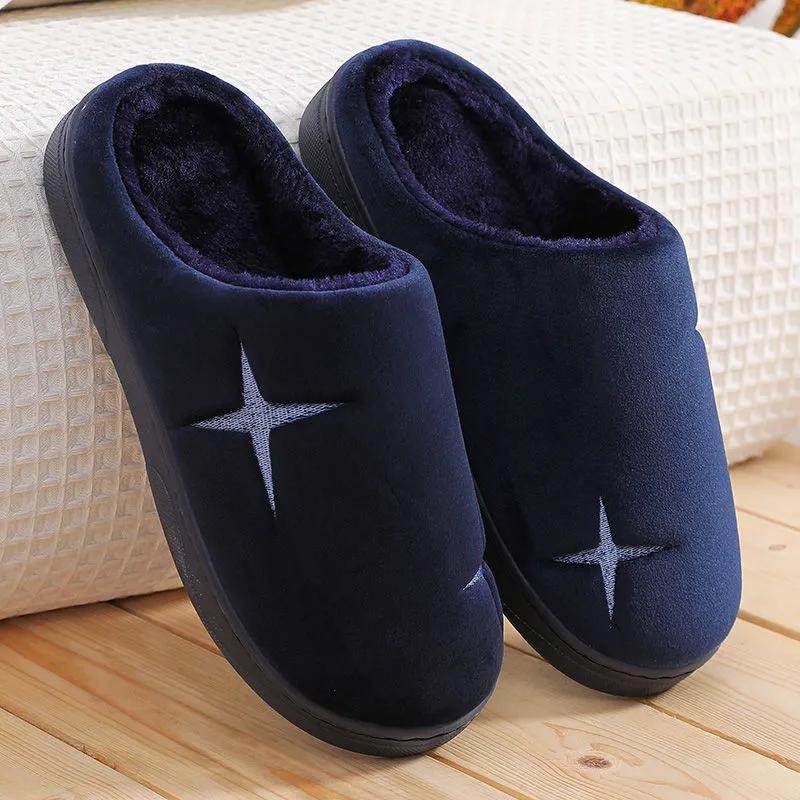 Soft Plush Cotton Cute Slippers Shoes Couple Unisex Non-Slip Floor Indoor Home Furry Slippers Women Shoes For Bedroom