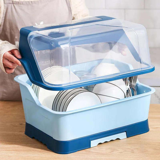 Kitchen Put A Bowl of Multi-function Storage Box Household Tableware Storage Box Drawer with Cover Storage Box