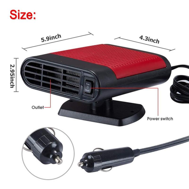 200W Car Heater Electric Clothes Dryer Portable Air Purifier Windshield Defroster for Car Truck RV SUV