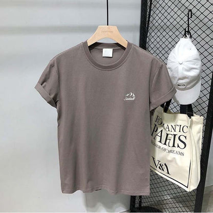 2021 Summer New Printed Short-sleeved T-shirt Men's Round Neck All-match Half-sleeved T-shirt