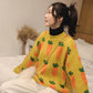 Pofulove Christmas Carrot Sweater Women's Autumn Winter Wear Loose Inner Jumper Long Sleeve Bottoming Sweater