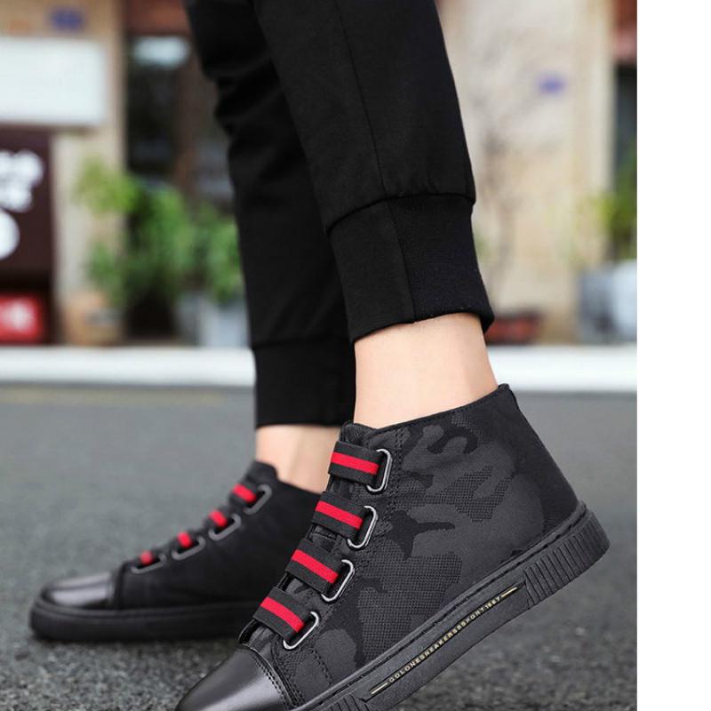 High-top Canvas Shoes Male Student Shoes Black Casual Shoes Breathable Board Shoes Men's Summer Shoes