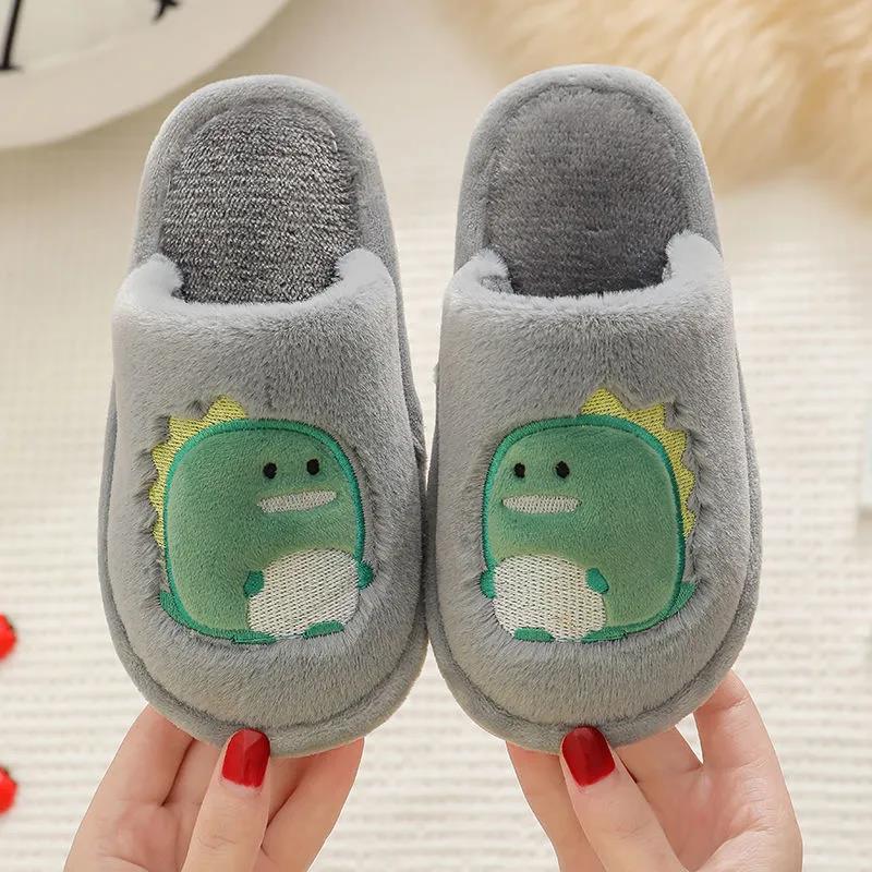 Children's Cotton Slippers Autumn and Winter Boys and Girls Cartoon Indoor Home Shoes Children's Anti-skid Soft Sole Baby Floor Slippers