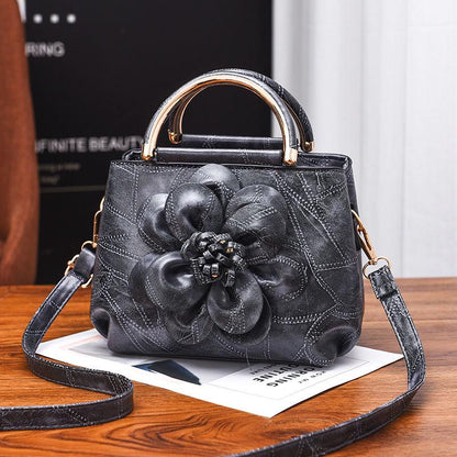 Bag Female Tide Retro Flower Handbag Shoulder Diagonal Package Small Square Bag