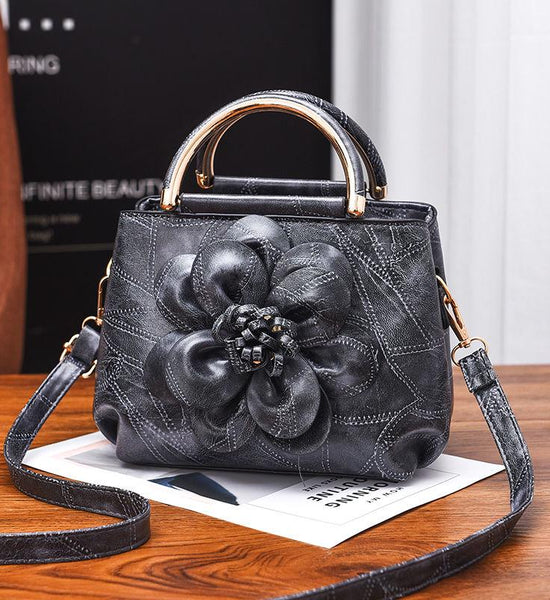 Bag Female Tide Retro Flower Handbag Shoulder Diagonal Package Small Square Bag