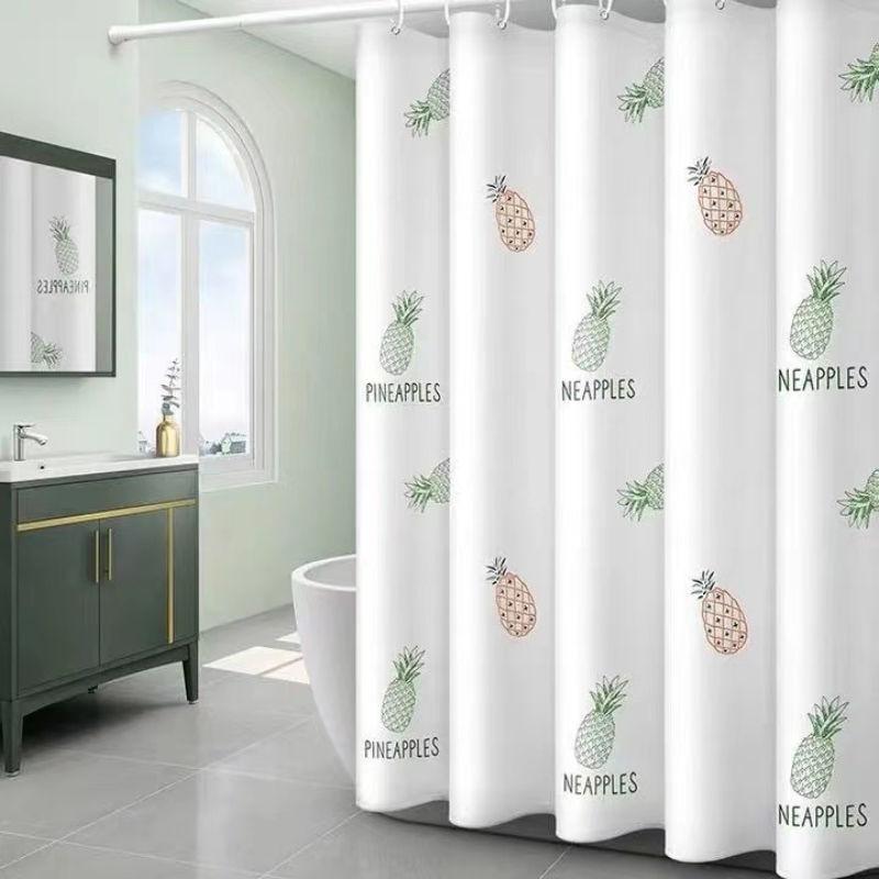 Bathroom Partition Curtain Waterproof and Mildew-proof Hook Curtain Shower Curtain