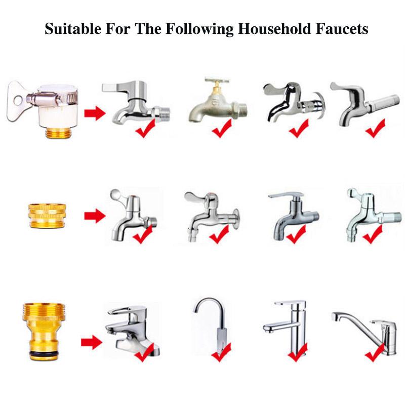 High Pressure Telescopic Hose Metal Car Wash Water Gun Household Faucet Hose Hose Flushing Set Garden Watering Tool