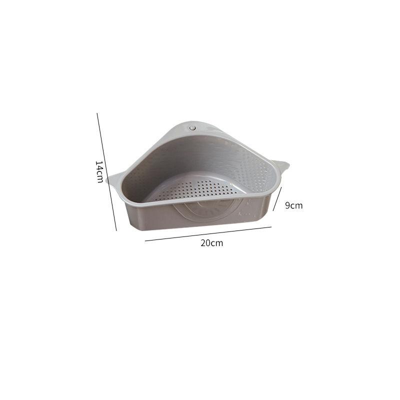 Triangular Kitchen Sink Drain Basket Filter Basket Suction Cup Plastic Storage Rack Kitchen Supplies Wipe Storage Basket