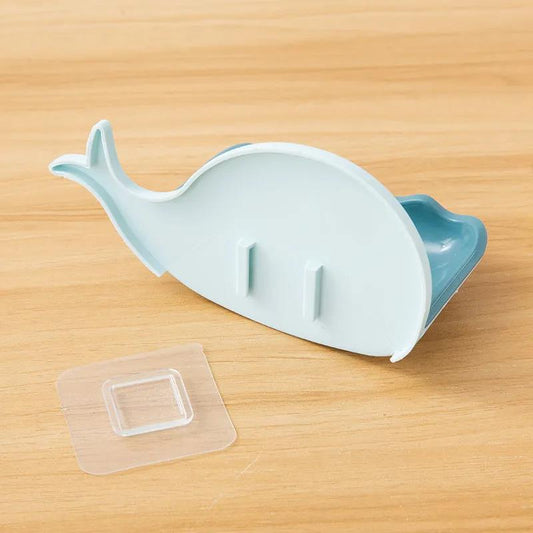 2 Pcs Whale Soap Box Soap Box Wall Hanging Suction Cup Bathroom Racks Drained Home Bathroom Storage Rack