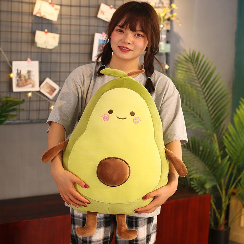 Cute Avocado Pillow Cute Plush Toy Sleeping Doll Super Soft Doll Kinds Birthday Gift  Lovely Fortune Gift