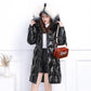 Winter Women's Thick Coat Mid-length Down Down Padded Jacket Over The Knee Shiny Fashion Korean Style Loose Large Fur Collar