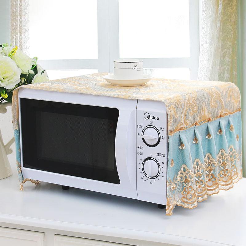 Luxury Dust Cover Microwave Oven Covers Lace Dust Cover Wear Resistant Cloth Dustproof Cloth Durable Kitchen Decoration