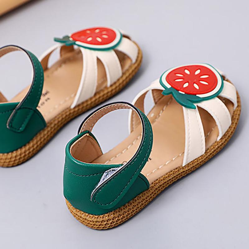 Girls Baotou Sandals Tendon Flat Casual Fashion Korean Wild Little Princess Watermelon Shoes