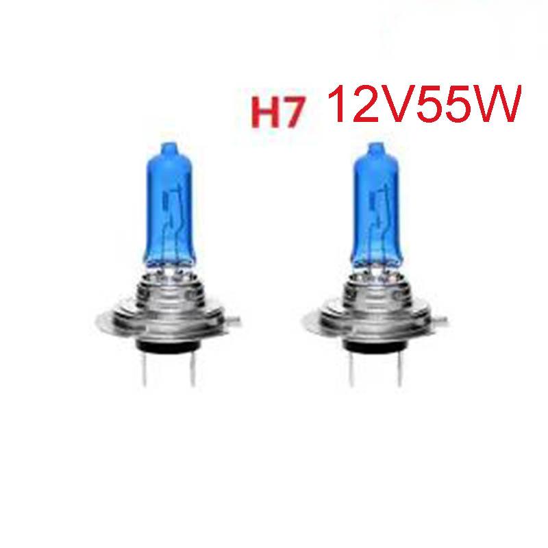 2pcs Car Bulb Headlight Halogen 12V55W Super Bright Integrated H1 H3 H4 H7 Xenon Lamp Fog Lamp 9005 High Beam and Low Beam Lighting