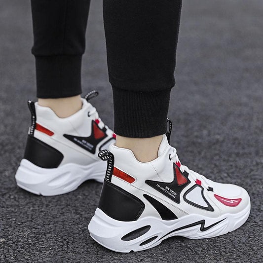 Men's Heightened Sneakers Korean Style Trendy High-top Shoes All-match Student Men's Basketball Shoes