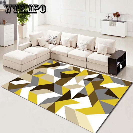 Nordic Geometric Printed Carpets Rugs Modern Table Bedroom Living Room Non-Slip Tapete Modern