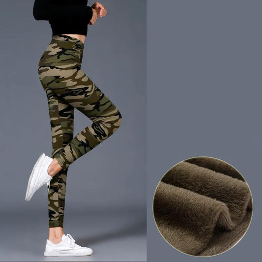 High-waist Korean Leggings Ladies Outer Wear Trousers Tight-fitting Winter Thick and Velvet Warm Winter Women's Pants