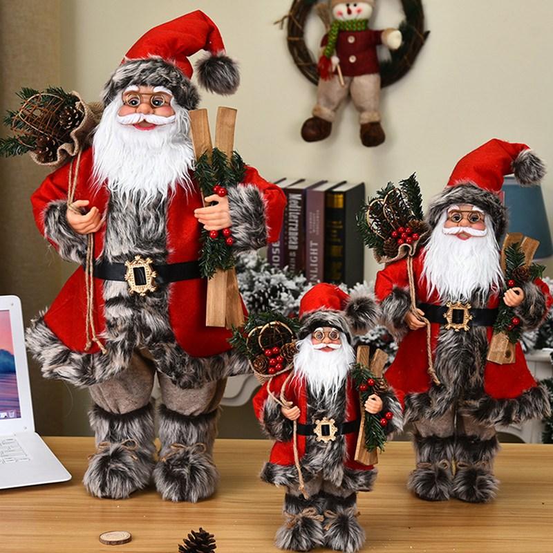 Christmas Decoration Ornaments Red Santa Claus Doll Dolls Home Plush Toys Window Christmas Supplies