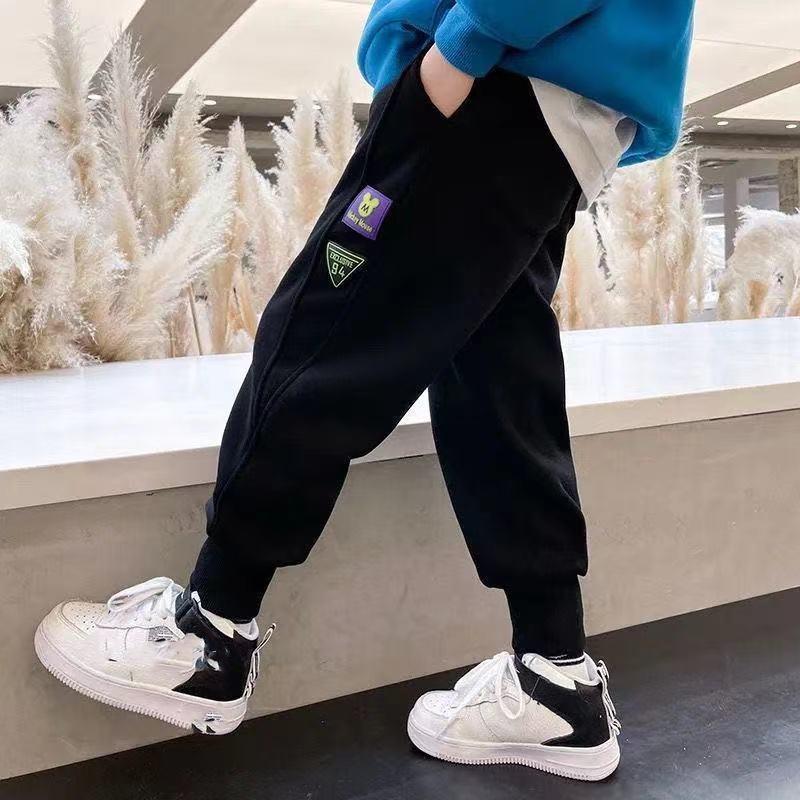 Winter Kids Pants Plus Cashmere Boys Casual Pants Girls Clothing Cotton Boys Long Trousers Children Boys Clothing Sport Pants