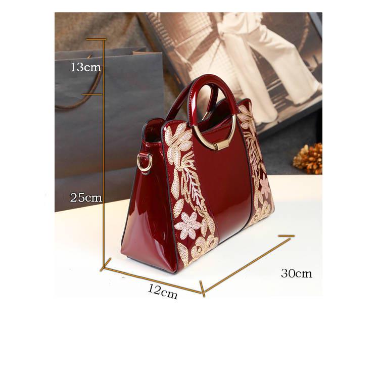 Bright Patent Leather Fashion Bags Ladies Luxury Handbags Casual Shoulder Messenger Bags Tote Bag