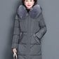 XL-6XL Women's Winter Long Cotton Coats Solid Color Oversized Warm Wadded Jacket Loose Casual Thickened Down Jacket